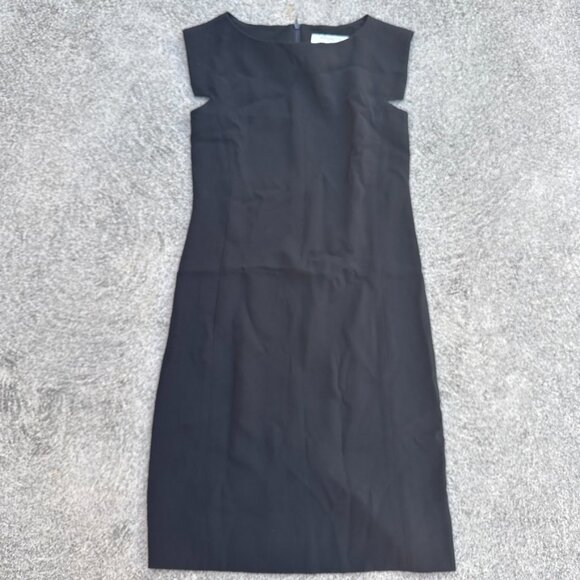 MM LaFleur Sarah Dress Womens 2 Black Minimal Office Business Career Sheath - Picture 2 of 13